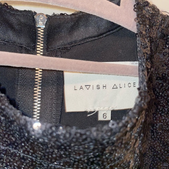 Black half sequence dress - Picture 2 of 3